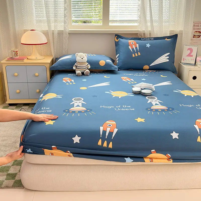 New Product 100% Cotton Bed Hat Simmons Protective Cover Single Piece Student Dormitory Mattress Cover Cotton Bed Cover Cross Border