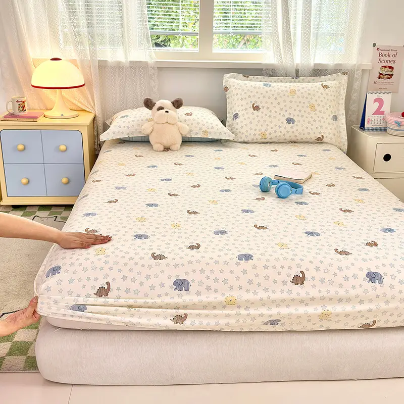 New Product 100% Cotton Bed Hat Simmons Protective Cover Single Piece Student Dormitory Mattress Cover Cotton Bed Cover Cross Border