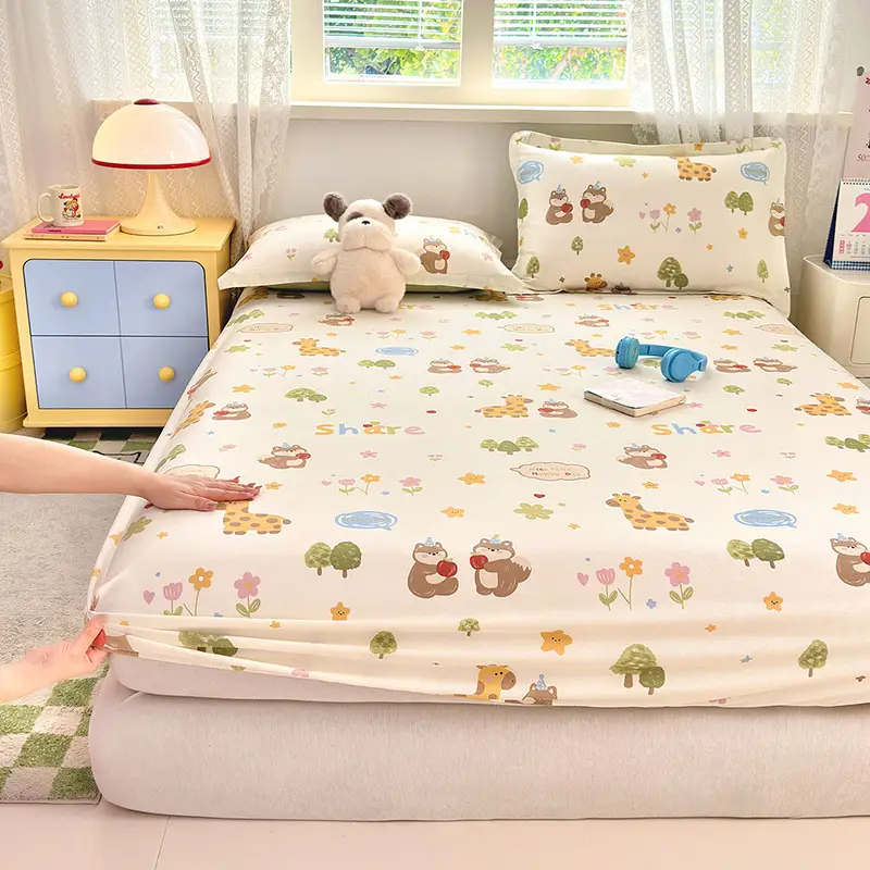 New Product 100% Cotton Bed Hat Simmons Protective Cover Single Piece Student Dormitory Mattress Cover Cotton Bed Cover Cross Border