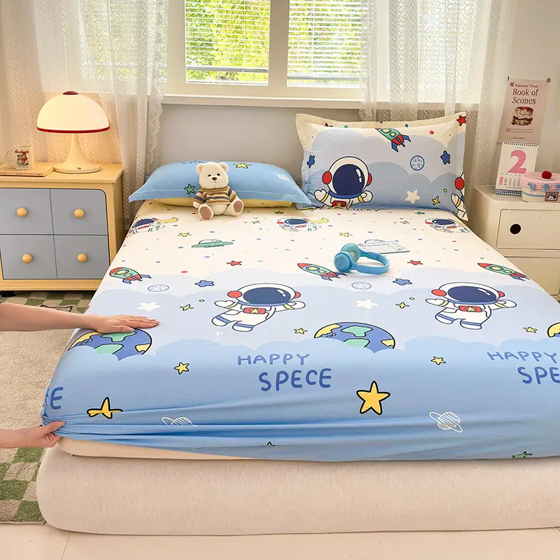 New Product 100% Cotton Bed Hat Simmons Protective Cover Single Piece Student Dormitory Mattress Cover Cotton Bed Cover Cross Border