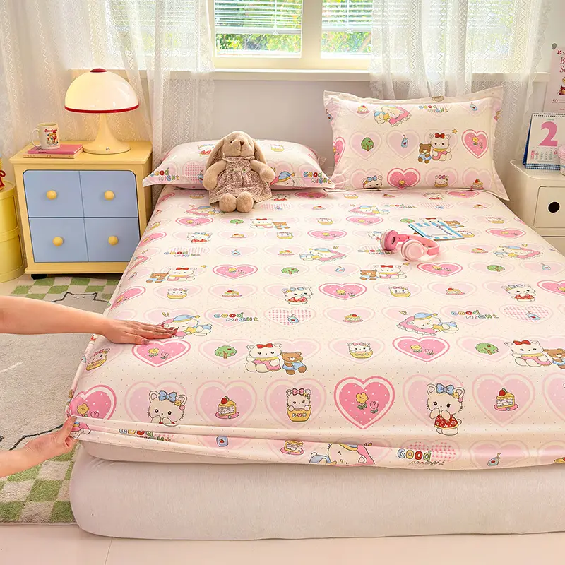 New Product 100% Cotton Bed Hat Simmons Protective Cover Single Piece Student Dormitory Mattress Cover Cotton Bed Cover Cross Border
