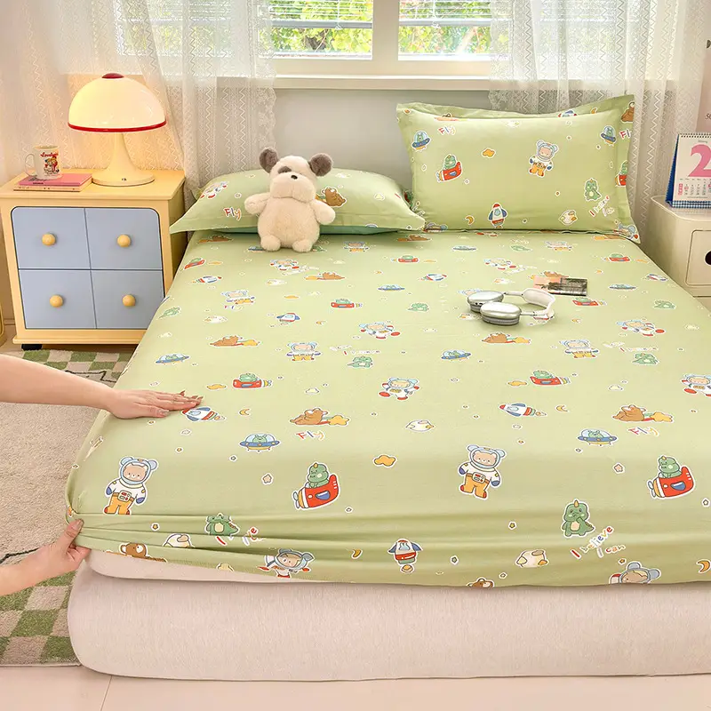 New Product 100% Cotton Bed Hat Simmons Protective Cover Single Piece Student Dormitory Mattress Cover Cotton Bed Cover Cross Border
