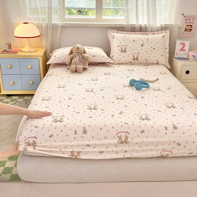 New Product 100% Cotton Bed Hat Simmons Protective Cover Single Piece Student Dormitory Mattress Cover Cotton Bed Cover Cross Border