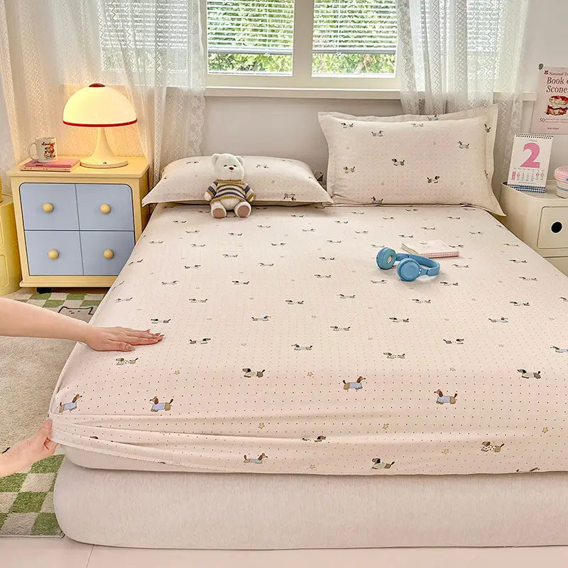 New Product 100% Cotton Bed Hat Simmons Protective Cover Single Piece Student Dormitory Mattress Cover Cotton Bed Cover Cross Border