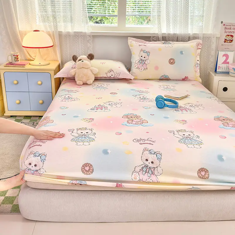 New Product 100% Cotton Bed Hat Simmons Protective Cover Single Piece Student Dormitory Mattress Cover Cotton Bed Cover Cross Border