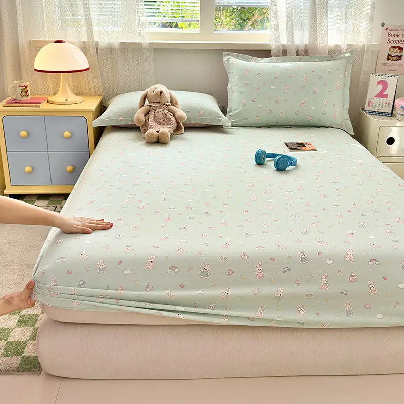 New Product 100% Cotton Bed Hat Simmons Protective Cover Single Piece Student Dormitory Mattress Cover Cotton Bed Cover Cross Border