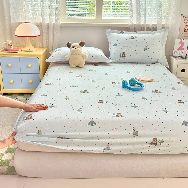 New Product 100% Cotton Bed Hat Simmons Protective Cover Single Piece Student Dormitory Mattress Cover Cotton Bed Cover Cross Border