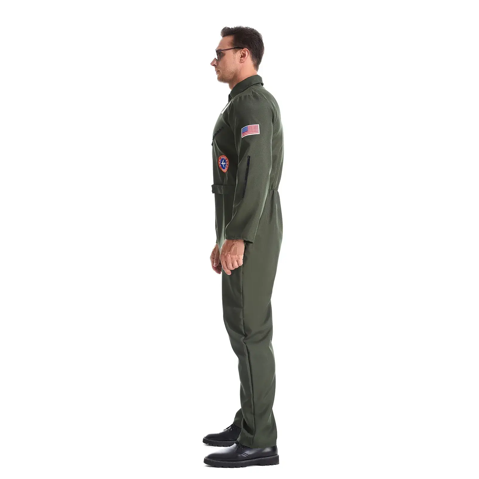 New Arrival Top Gun Pilot Uniform Green Full Body Party Costume — feature 7