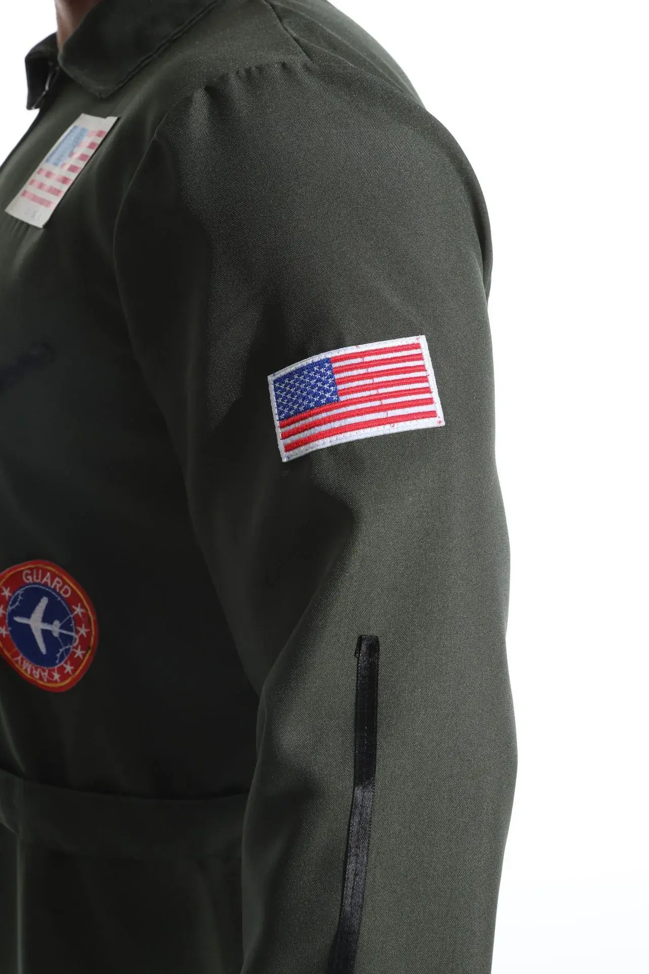 New Arrival Top Gun Pilot Uniform Green Full Body Party Costume — feature 9
