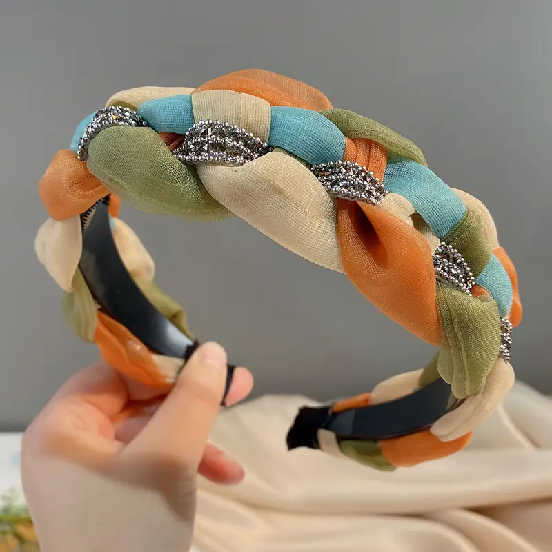Yellow Rubber Hair Band with Adjustable Clamp for Women