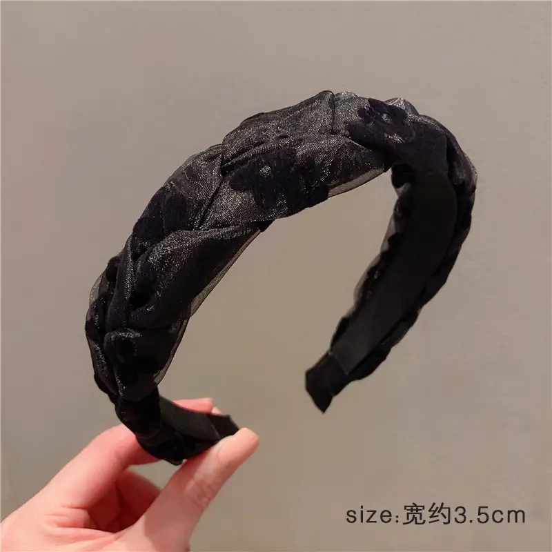 Yellow Rubber Hair Band with Adjustable Clamp for Women