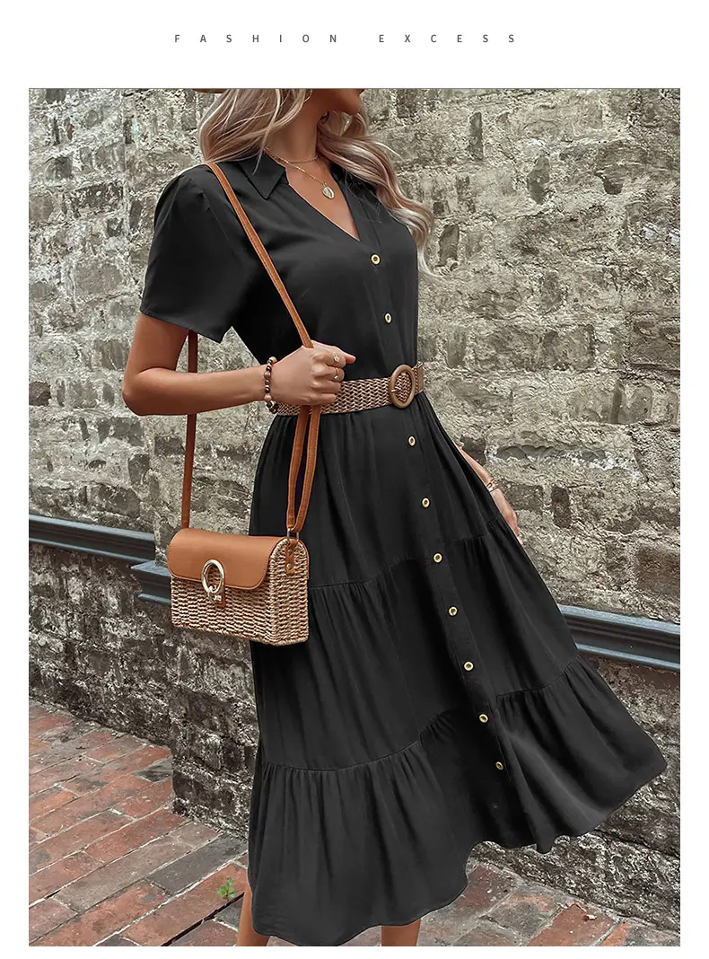 Women's Blue Button Front Summer Dress 2024 — feature 5