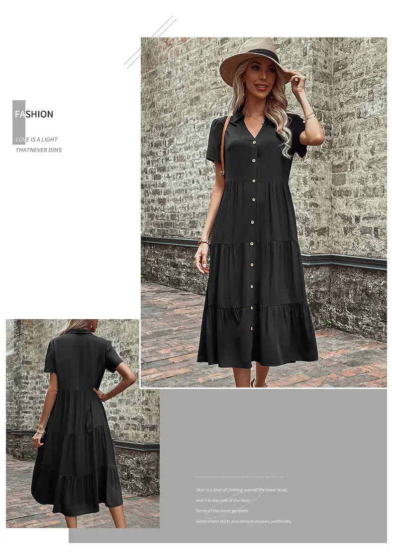Women's Blue Button Front Summer Dress 2024 — feature 9