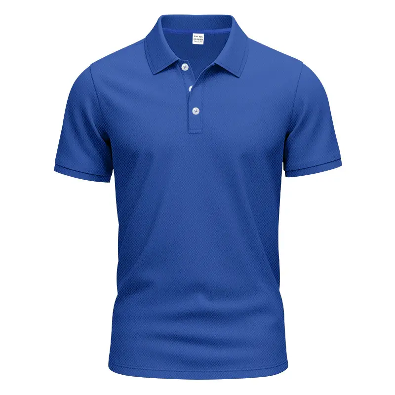 Men Slim Fit Yellow Polo Shirt Button Collar — feature 13