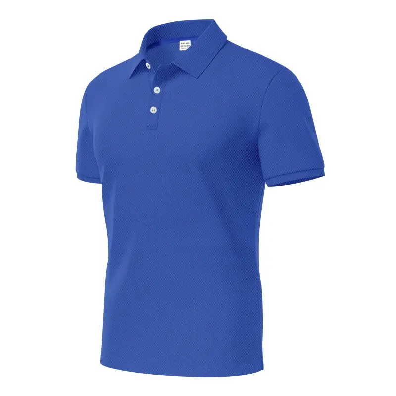 Men Slim Fit Yellow Polo Shirt Button Collar — feature 14