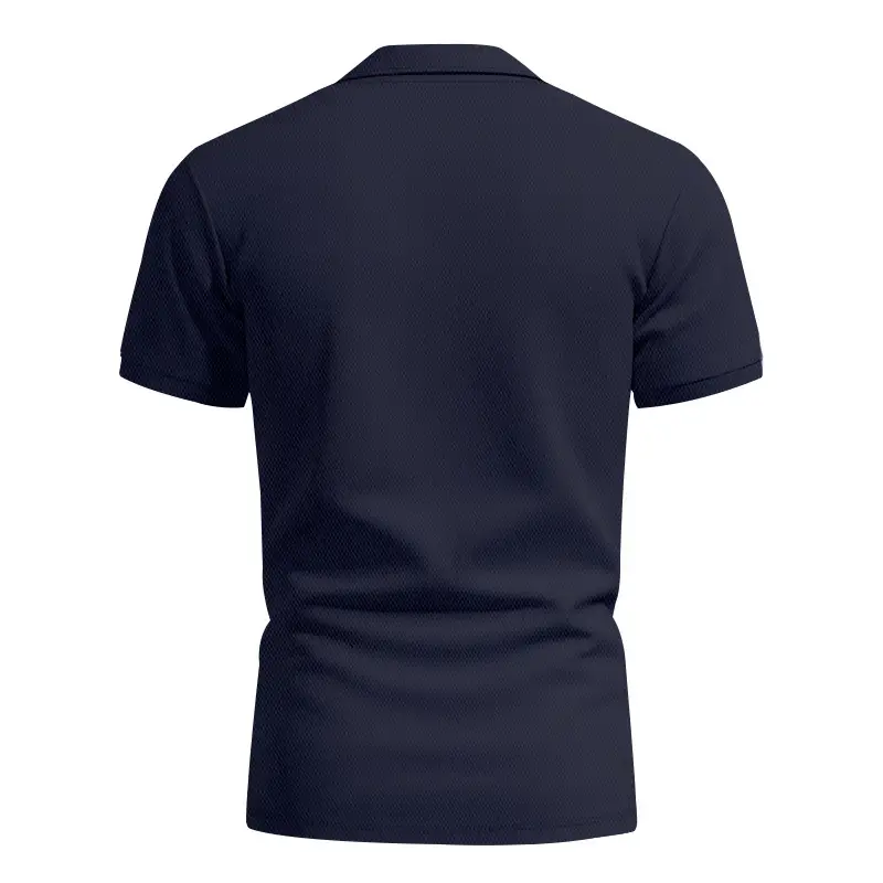 Men Slim Fit Yellow Polo Shirt Button Collar — feature 22