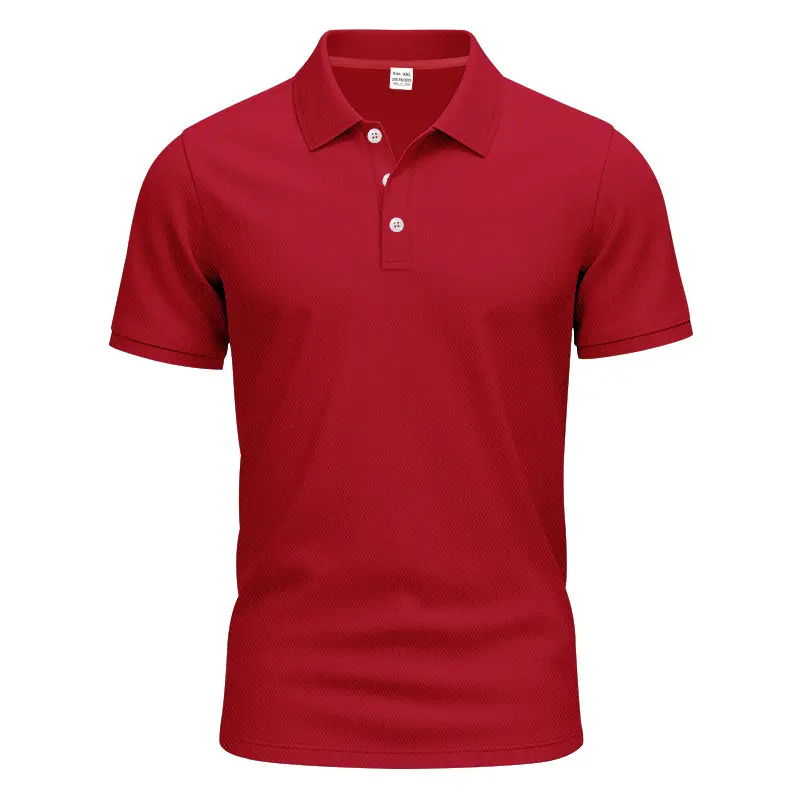 Men Slim Fit Yellow Polo Shirt Button Collar — feature 29