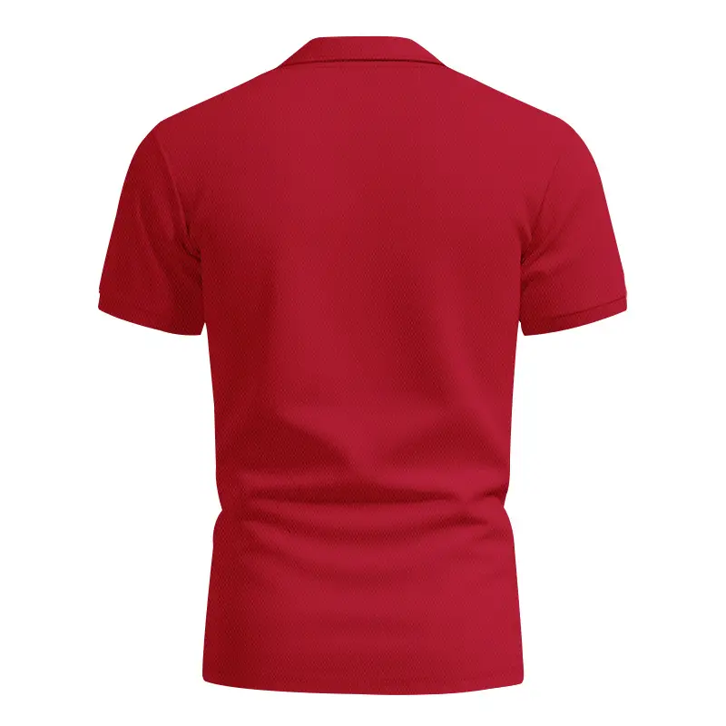 Men Slim Fit Yellow Polo Shirt Button Collar — feature 30