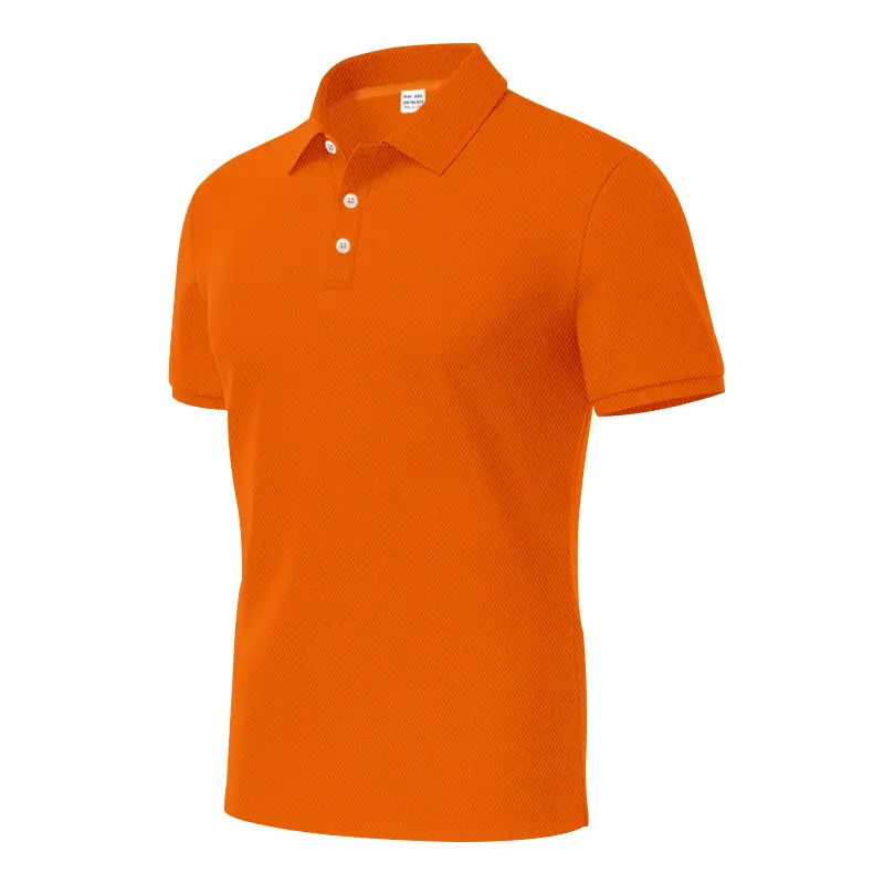 Men Slim Fit Yellow Polo Shirt Button Collar — feature 38