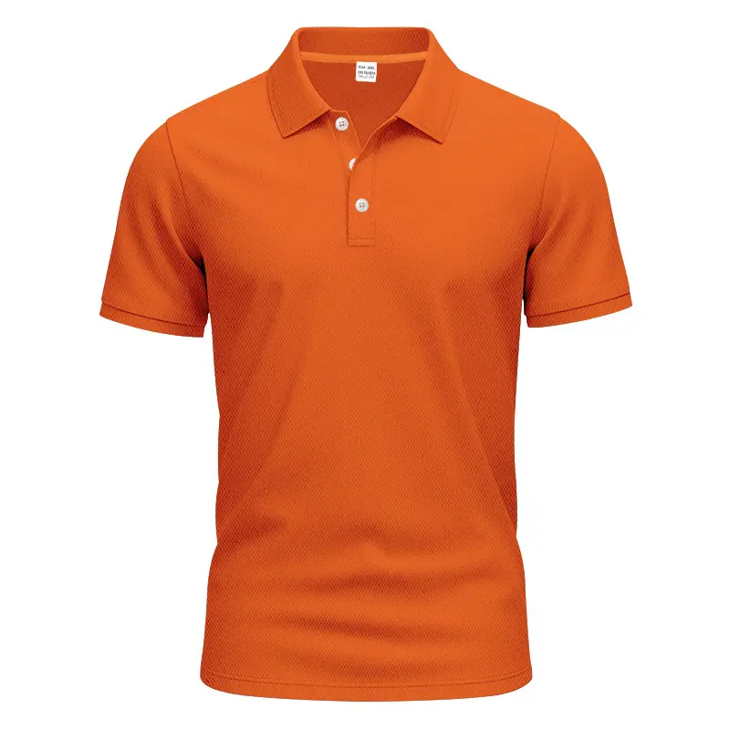 Men Slim Fit Yellow Polo Shirt Button Collar — feature 39
