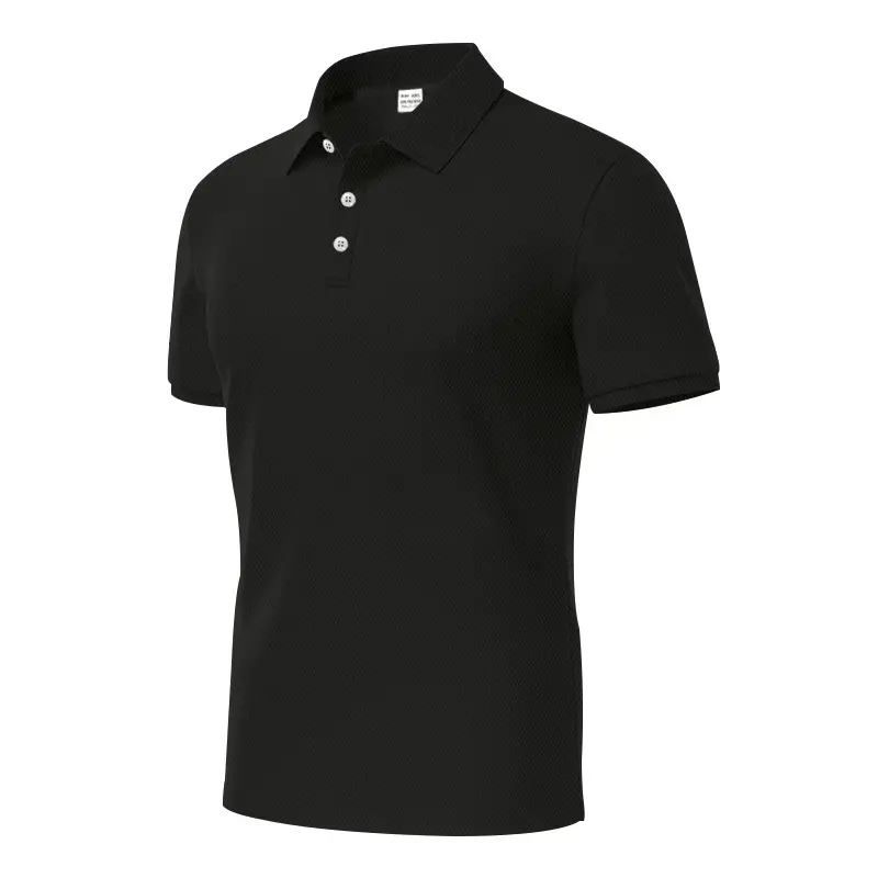 Men Slim Fit Yellow Polo Shirt Button Collar — feature 46