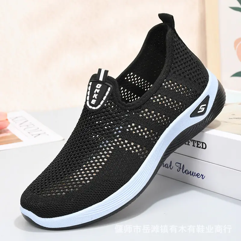 Old Beijing Cloth Shoes Women's Summer Middle-aged and Elderly Casual Shoes Hollow Mesh Breathable Non-slip Soft Sole Slip-on Shoes for Mothers - Image 6
