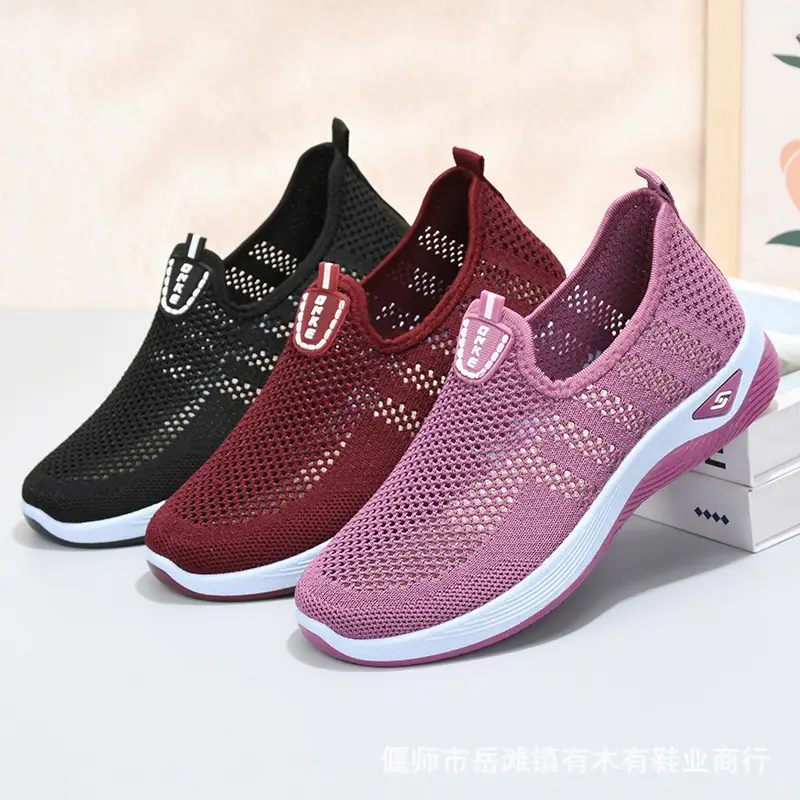 Old Beijing Cloth Shoes Women's Summer Middle-aged and Elderly Casual Shoes Hollow Mesh Breathable Non-slip Soft Sole Slip-on Shoes for Mothers - Image 7