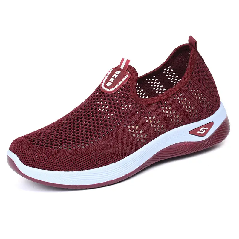 Old Beijing Cloth Shoes Women's Summer Middle-aged and Elderly Casual Shoes Hollow Mesh Breathable Non-slip Soft Sole Slip-on Shoes for Mothers - Image 3