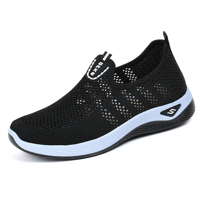 Old Beijing Cloth Shoes Women's Summer Middle-aged and Elderly Casual Shoes Hollow Mesh Breathable Non-slip Soft Sole Slip-on Shoes for Mothers - Image 2