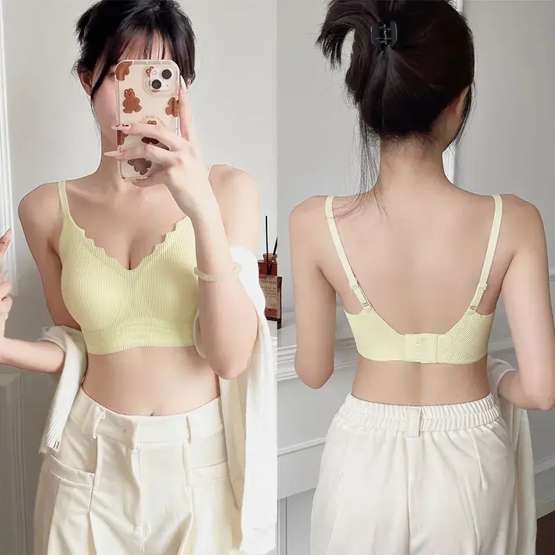 French Style Non-Rimped Bra Underwear Women Large - Image 9