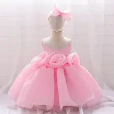 Pink Princess Tulle Bow Dress for Girls — feature 9