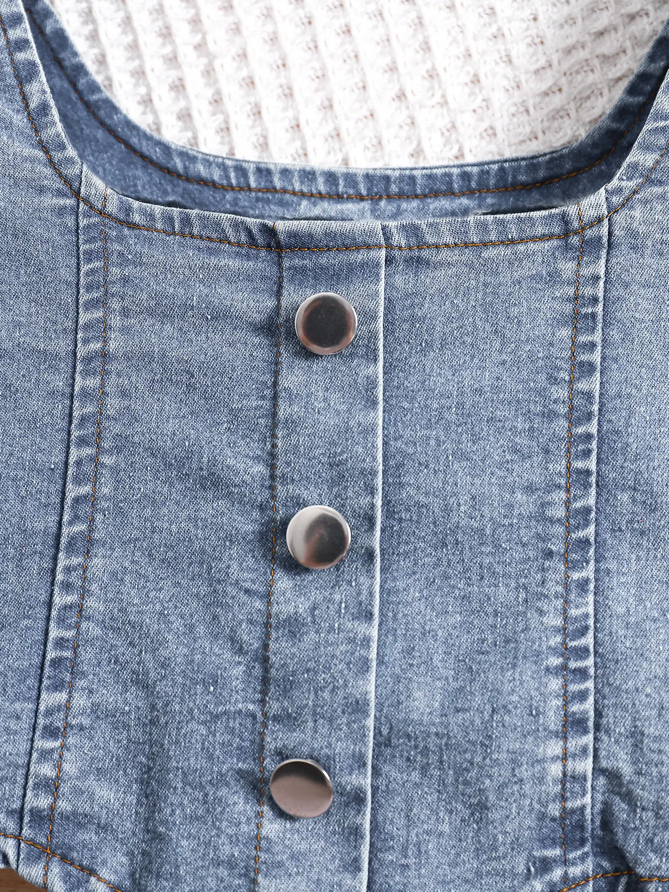 Denim Shorts & Collar Top Set for Girls Summer — feature 11