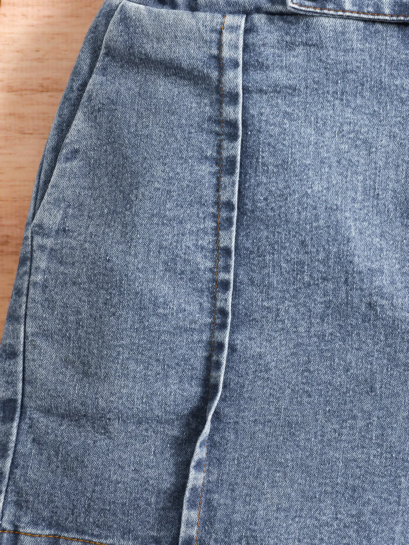 Denim Shorts & Collar Top Set for Girls Summer — feature 16