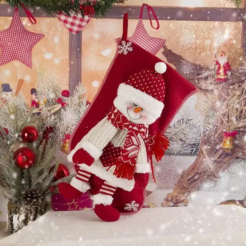 Christmas Wool Socks with Snowman Design for Kids - Image 52