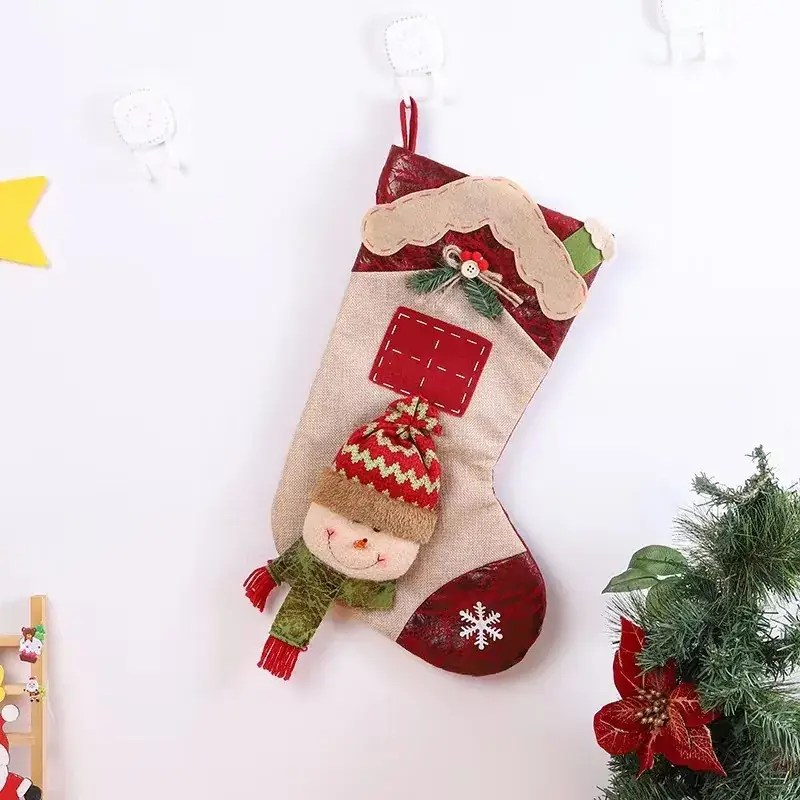 Christmas Wool Socks with Snowman Design for Kids - Image 57