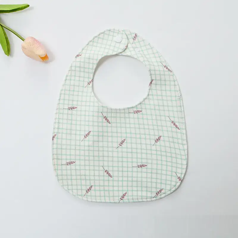 Baby U-Shaped Cotton Bib with Smile Print