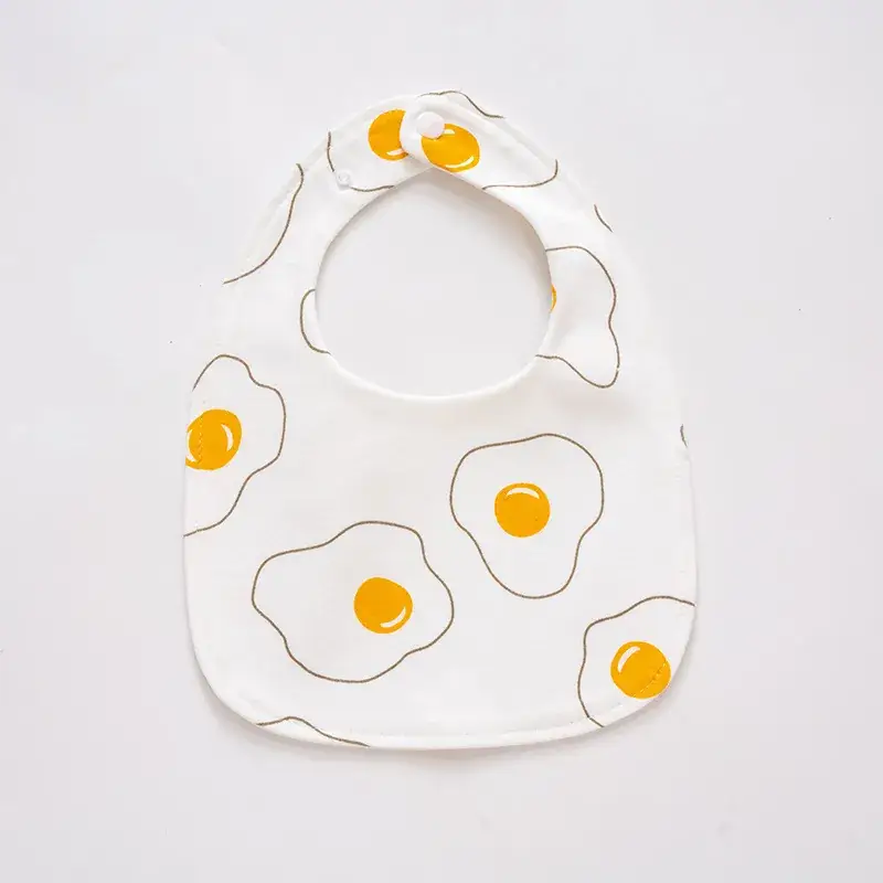Baby U-Shaped Cotton Bib with Smile Print
