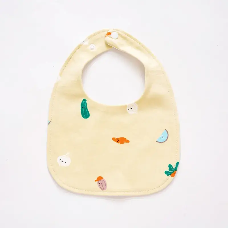 Baby U-Shaped Cotton Bib with Smile Print