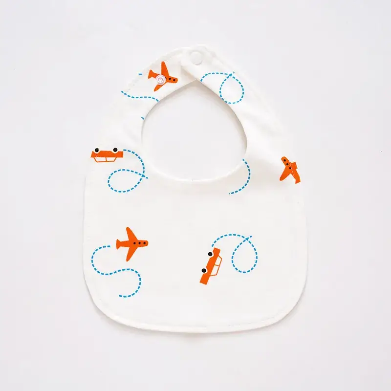 Baby U-Shaped Cotton Bib with Smile Print