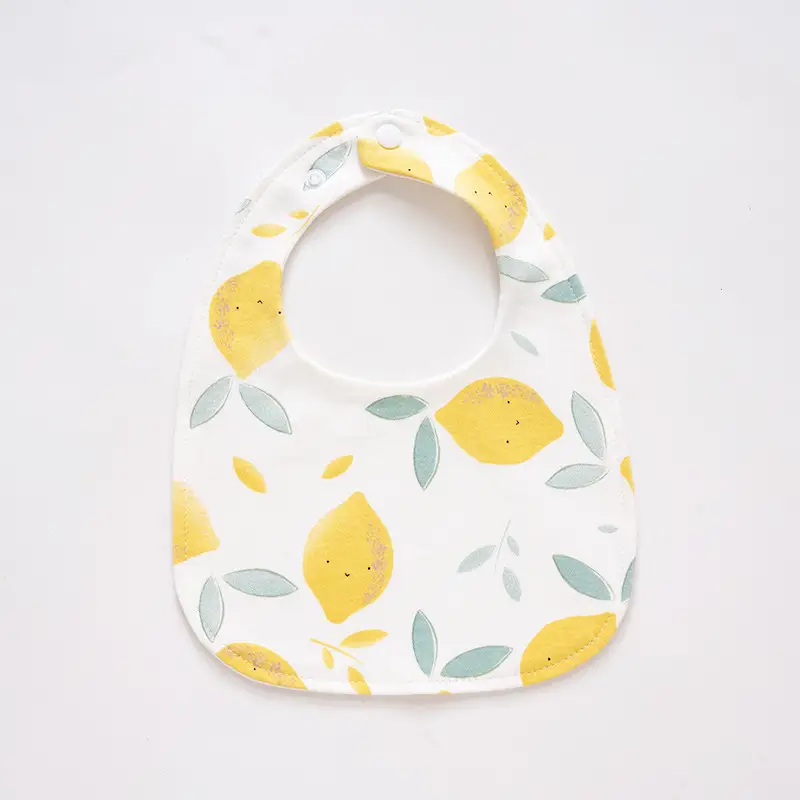 Baby U-Shaped Cotton Bib with Smile Print