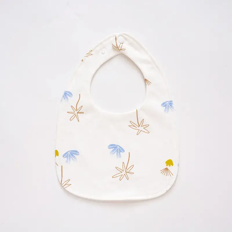 Baby U-Shaped Cotton Bib with Smile Print