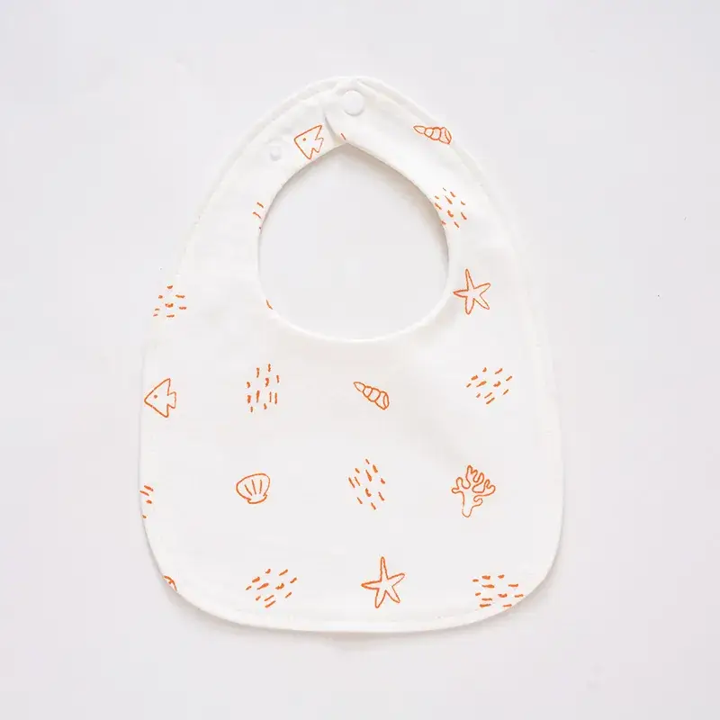 Baby U-Shaped Cotton Bib with Smile Print