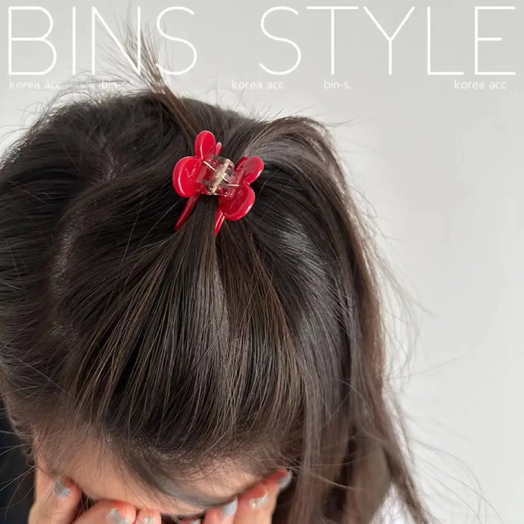 Black Rabbit Ear Hair Clip for Girls