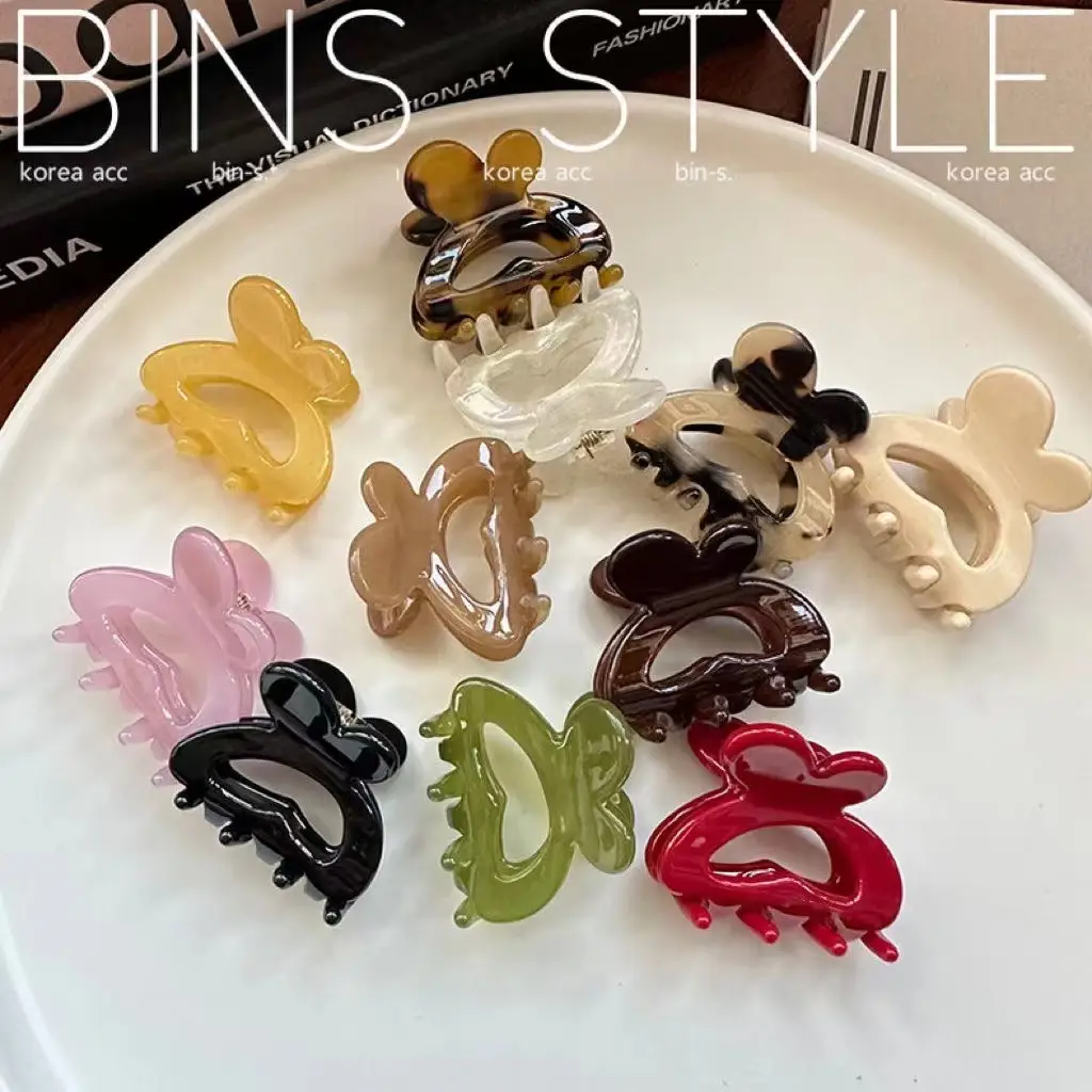 Black Rabbit Ear Hair Clip for Girls