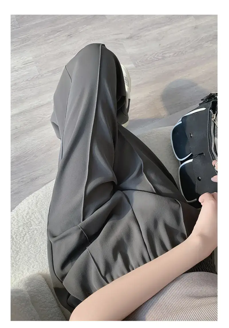 Women Side Slit Wide Leg Pants Summer Loose Draped Casual — feature 12