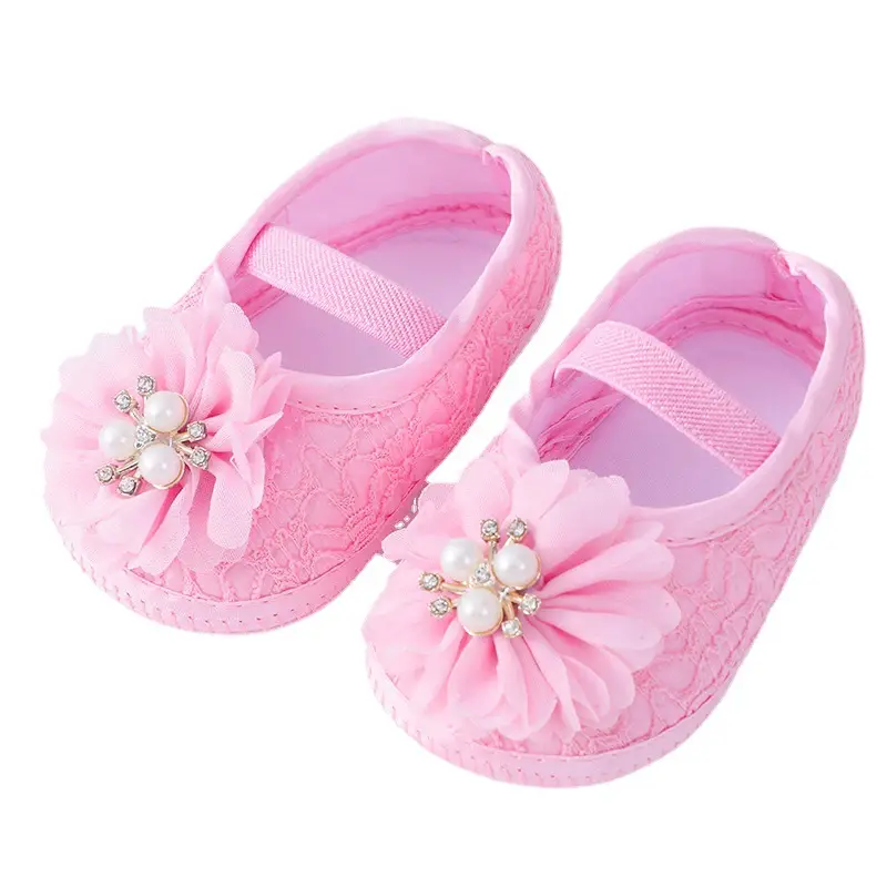 Red Floral Baby Shoes for 0-1 Year Old