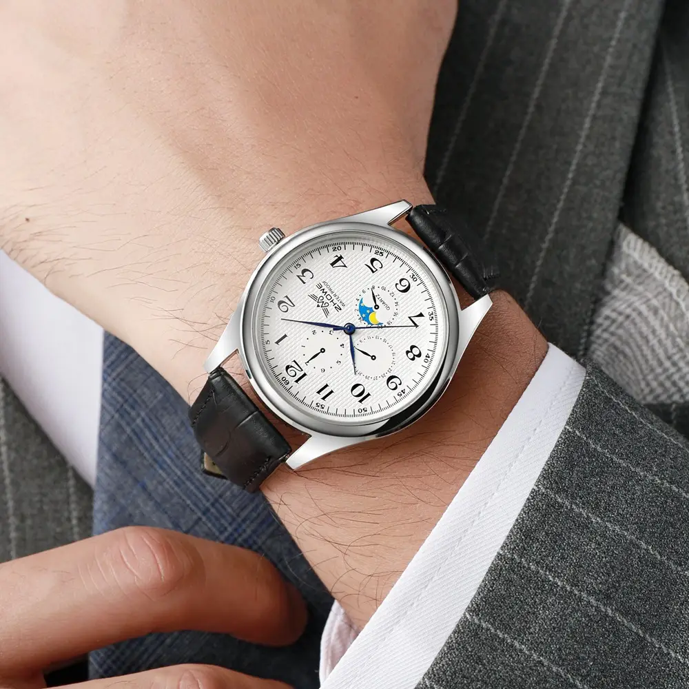 Digital All-match New Decorative Three-eye Six-pin Couple Quartz Watch