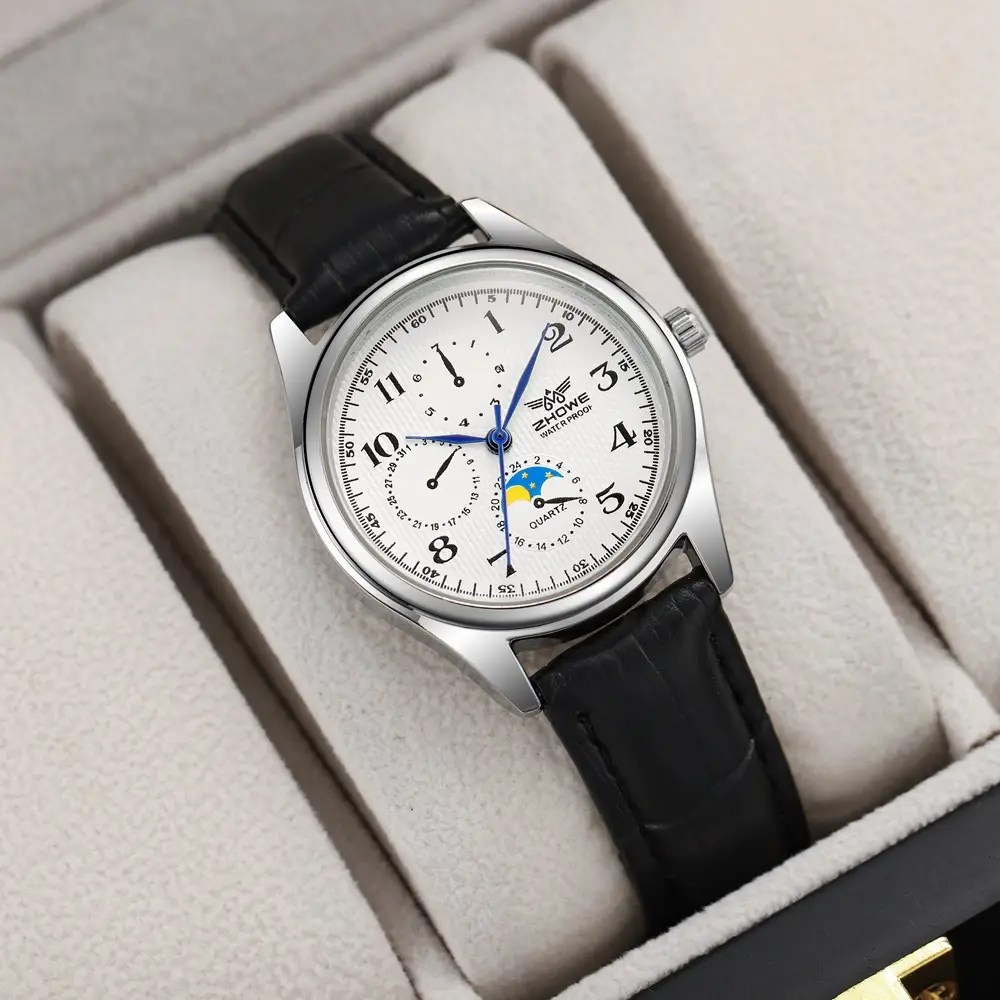 Digital All-match New Decorative Three-eye Six-pin Couple Quartz Watch