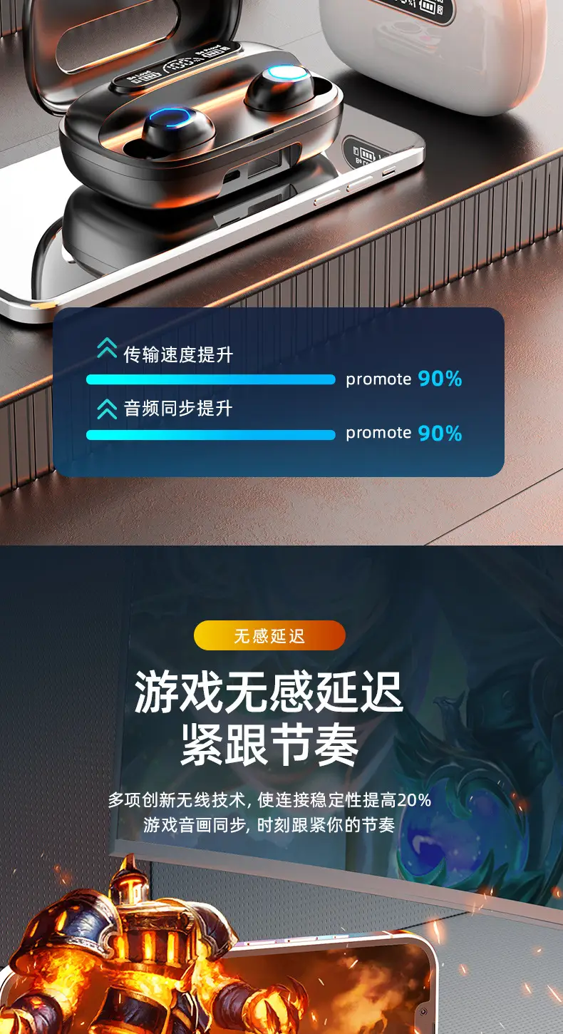Bluetooth Headset with Digital Display & Long Battery — feature 7