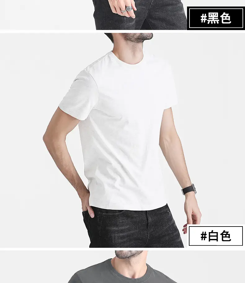 Men Pure Cotton Black T-Shirt Slim Fit All Season — feature 13